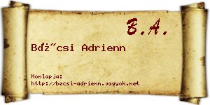 Bécsi Adrienn névjegykártya