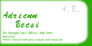 adrienn becsi business card
